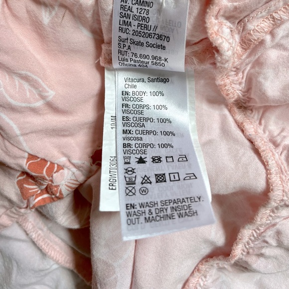 Roxy Silver Pink Floral Perfect Waves Tank. Size Medium (10). - Picture 4 of 6